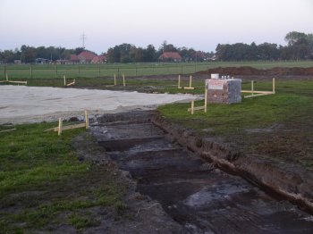 Vorbereitung des Weges zur Halle