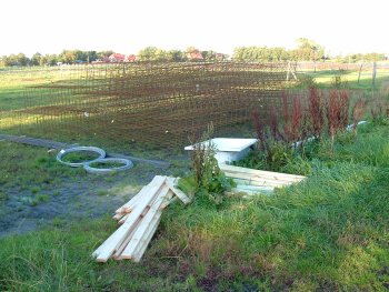 Drahtgitter für das Fundament